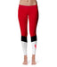 University of Houston Cougars Vive La Fete Game Day Collegiate Ankle Color Block Women Red White Yoga Leggings