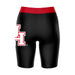 University of Houston Cougars Vive La Fete Game Day Logo on Thigh and Waistband Black and Red Women Bike Short 9 Inseam - Vive La Fête - Online Apparel Store