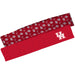 Houston Cougars Vive La Fete Girls Women Game Day Set of 2 Stretch Headbands Repeat Logo Red and Logo