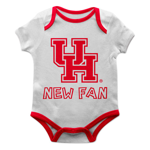Houston Cougars Vive La Fete Infant Game Day White Short Sleeve Onesie New Fan Logo and Mascot Bodysuit