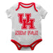 Houston Cougars Vive La Fete Infant Game Day White Short Sleeve Onesie New Fan Logo and Mascot Bodysuit
