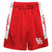 Houston Cougars Vive La Fete Game Day Red Stripes Boys Solid White Athletic Mesh Short
