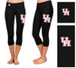 Houston Cougars Vive La Fete Game Day Collegiate Large Logo on Thigh and Waist Girls Black Capri Leggings - Vive La Fête - Online Apparel Store