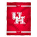 Houston Cougars Vive La Fete Game Day Warm Lightweight Fleece Red Throw Blanket 40 X 58 Logo and Stripes