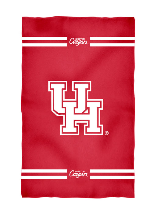 Houston Cougars Vive La Fete Game Day Absorbent Premium Red Beach Bath Towel 31 x 51 Logo and Stripes