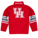 Houston Cougars Vive La Fete Game Day White  Quarter Zip Pullover Stripes on Sleeves - Vive La Fête - Online Apparel Store