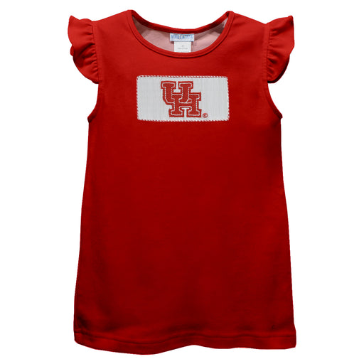 University of Houston Cougars Smoked Red Knit Angel Wing Sleeves Girls Tshirt