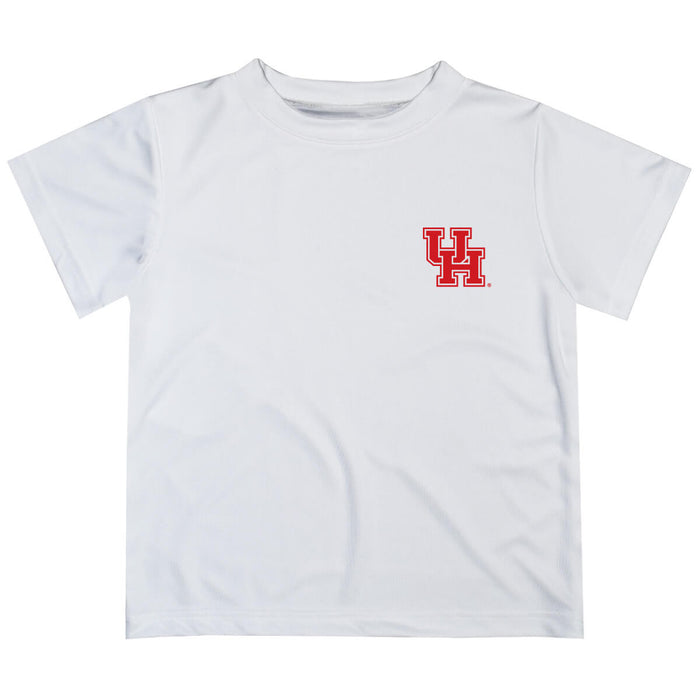 University of Houston Cougars Hand Sketched Vive La Fete Impressions Artwork Boys White Short Sleeve Tee Shirt