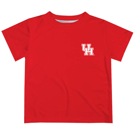 University of Houston Cougars Hand Sketched Vive La Fete Impressions Artwork Boys Red Short Sleeve Tee Shirt