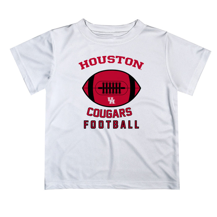 Houston Cougars Vive La Fete Football V2 White Short Sleeve Tee Shirt