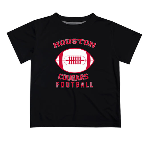 Houston Cougars Vive La Fete Football V2 Black Short Sleeve Tee Shirt