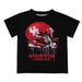 University of Houston Cougars Original Dripping Football Helmet Black T-Shirt by Vive La Fete