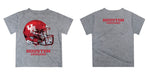 University of Houston Cougars Original Dripping Football Helmet Red T-Shirt by Vive La Fete - Vive La Fête - Online Apparel Store