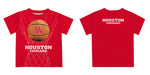 Houston Cougars Original Dripping Basketball Red T-Shirt by Vive La Fete - Vive La Fête - Online Apparel Store