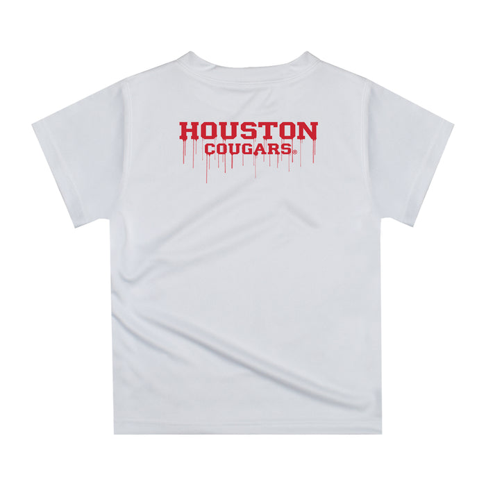 University of Houston Cougars Original Dripping Baseball Hat Red T-Shirt by Vive La Fete - Vive La Fête - Online Apparel Store