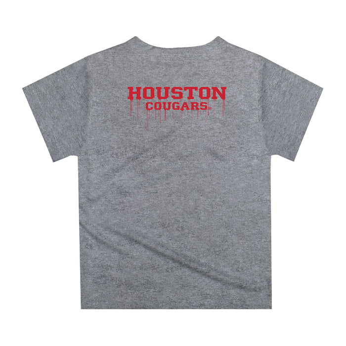University of Houston Cougars Original Dripping Baseball Hat Red T-Shirt by Vive La Fete - Vive La Fête - Online Apparel Store
