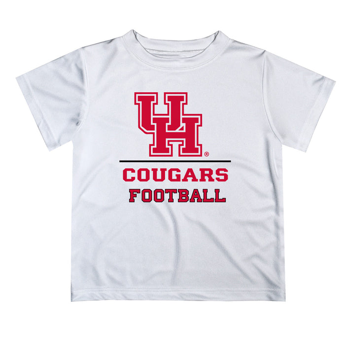 Houston Cougars Vive La Fete Football V1 White Short Sleeve Tee Shirt