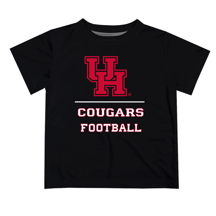 Houston Cougars Vive La Fete Football V1 Black Short Sleeve Tee Shirt