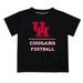 Houston Cougars Vive La Fete Football V1 Black Short Sleeve Tee Shirt