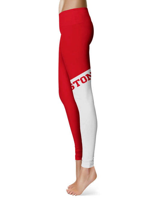 Houston Cougars Vive La Fete Game Day Collegiate Leg Color Block Women Red White Yoga Leggings - Vive La Fête - Online Apparel Store