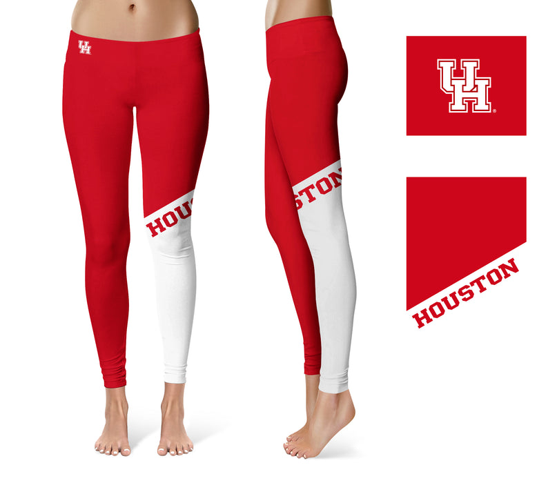 Houston Cougars Vive La Fete Game Day Collegiate Leg Color Block Women Red White Yoga Leggings - Vive La Fête - Online Apparel Store