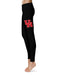 Houston Cougars Vive La Fete Game Day Collegiate Large Logo on Thigh Women Black Yoga Leggings 2.5 Waist Tights - Vive La Fête - Online Apparel Store