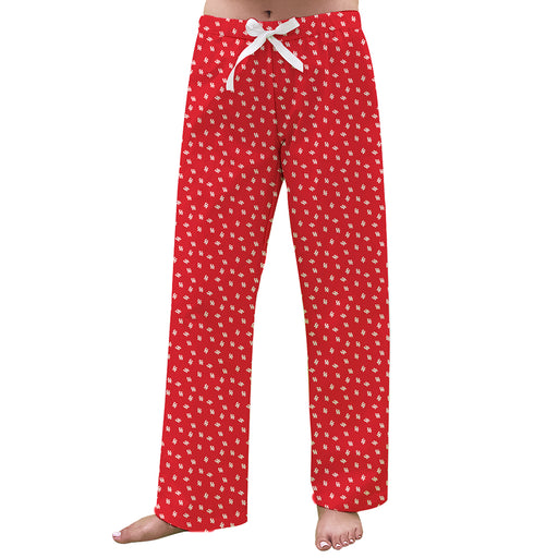 Houston Cougars Vive La Fete Game Day All Over Logo Women Red Lounge Pants