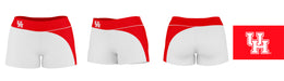 Houston Cougars Vive La Fete Game Day Collegiate Waist Color Block Women White Red Optimum Yoga Short - Vive La Fête - Online Apparel Store
