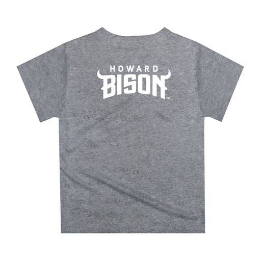 Howard University Bison Original Dripping Football Helmet Heather Gray T-Shirt by Vive La Fete - Vive La Fête - Online Apparel Store