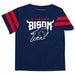 Howard University Bison Vive La Fete Boys Game Day Navy Short Sleeve Tee with Stripes on Sleeves - Vive La Fête - Online Apparel Store