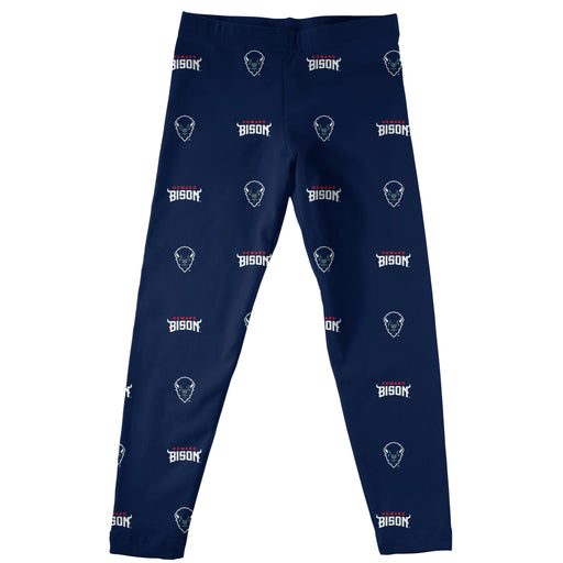 Howard Bison Vive La Fete Girls Game Day All Over Logo Elastic Waist Classic Play Navy Leggings Tights - Vive La Fête - Online Apparel Store