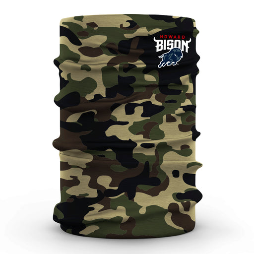 Howard University Bison Vive La Fete Camo Collegiate Face Cover Soft Camouflage Four Way Stretch Neck Gaiter - Vive La Fête - Online Apparel Store