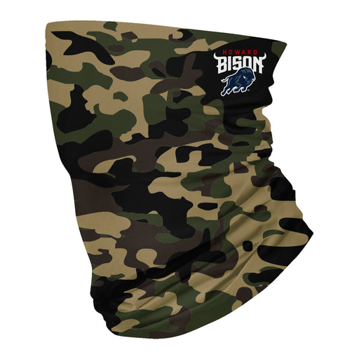 Howard University Bison Vive La Fete Camo Collegiate Face Cover Soft Camouflage Four Way Stretch Neck Gaiter - Vive La Fête - Online Apparel Store