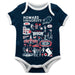 Howard University Bison Hand Sketched Vive La Fete Impressions Artwork Infant Blue Short Sleeve Onesie Bodysuit