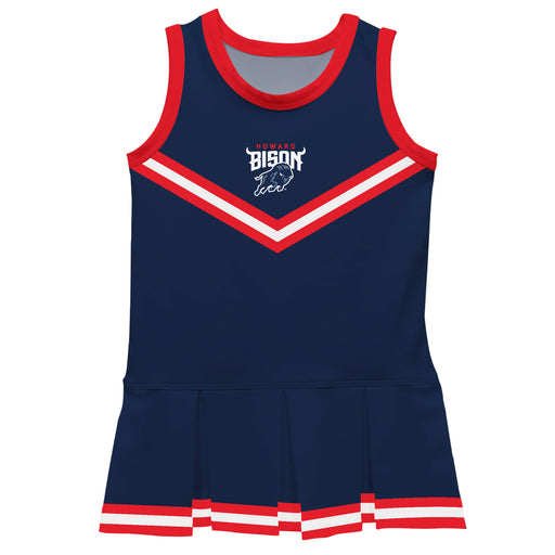 Howard University Bison Vive La Fete Game Day Blue Sleeveless Cheerleader Dress