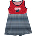 Howard Bison Vive La Fete Girls Game Day Sleeveless Tank Dress Solid Red Logo Stripes on Skirt