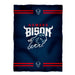 Howard Bison Vive La Fete Game Day Warm Lightweight Fleece Blue Throw Blanket 40 X 58 Logo and Stripes