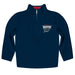 Howard Bison Vive La Fete Game Day Solid Blue Quarter Zip Pullover Sleeves