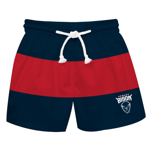 Howard Bison Vive La Fete Blue Red Stripes Swimtrunks V2