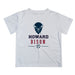 Howard University Bison Vive La Fete Soccer V1 White Short Sleeve Tee Shirt