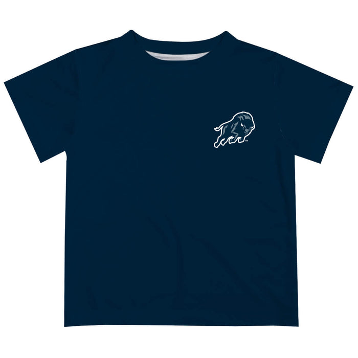 Howard University Bison Hand Sketched Vive La Fete Impressions Artwork Boys Blue Short Sleeve Tee Shirt