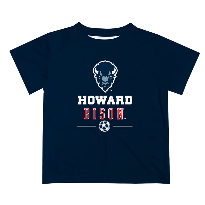 Howard University Bison Vive La Fete Soccer V1 Blue Short Sleeve Tee Shirt