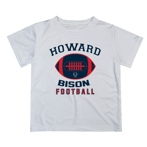 Howard University Bison Vive La Fete Football V2 White Short Sleeve Tee Shirt