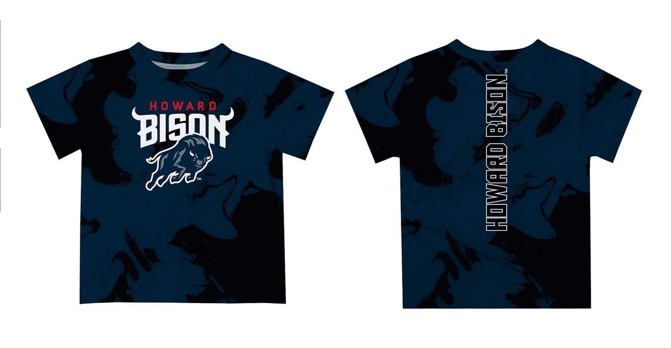 Howard University Bison Vive La Fete Marble Boys Game Day Blue Short Sleeve Tee - Vive La Fête - Online Apparel Store