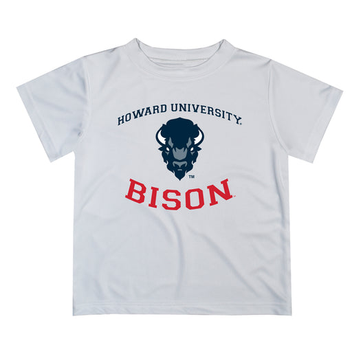 Howard University Bison Vive La Fete Boys Game Day V1 White Short Sleeve Tee Shirt