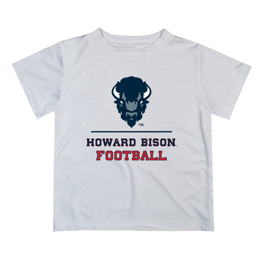 Howard University Bison Vive La Fete Football V1 White Short Sleeve Tee Shirt