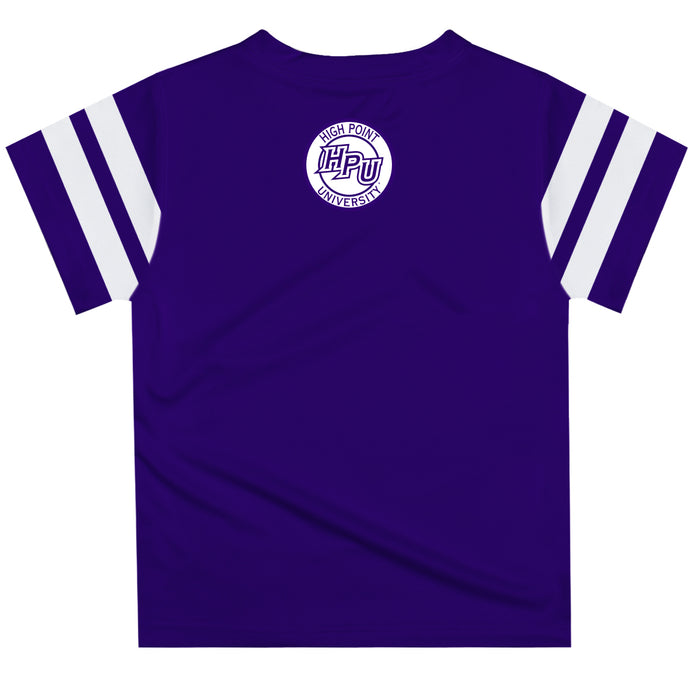 High Point Panthers Vive La Fete Boys Game Day Purple Short Sleeve Tee with Stripes on Sleeves - Vive La Fête - Online Apparel Store