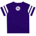 High Point Panthers Vive La Fete Boys Game Day Purple Short Sleeve Tee with Stripes on Sleeves - Vive La Fête - Online Apparel Store