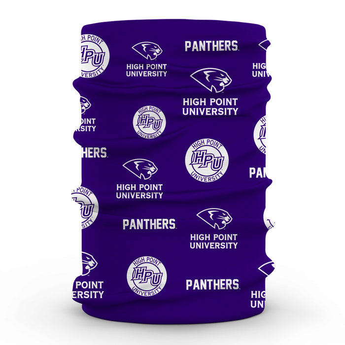 High Point University Panthers Neck Gaiter Purple All Over Logo - Vive La Fête - Online Apparel Store