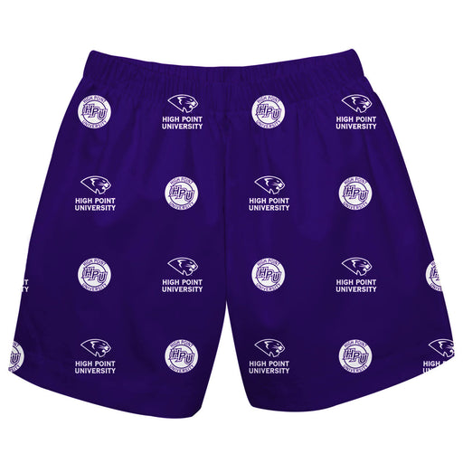 High Point University Panthers Short Purple All Over Logo - Vive La Fête - Online Apparel Store